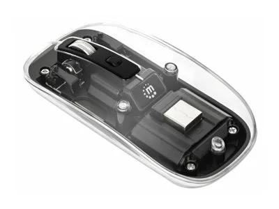 MH Transparente USB-A Funkmaus 4T schwar