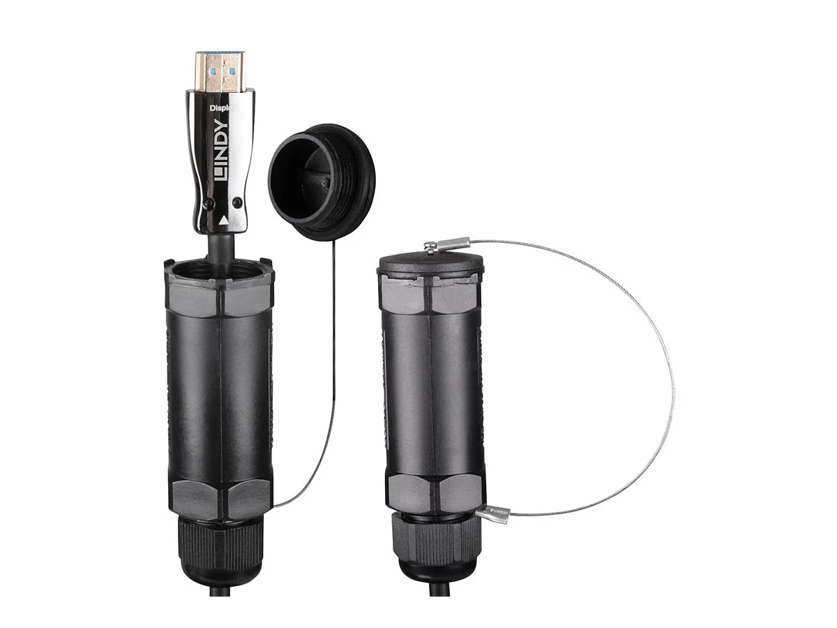 LINDY 100m gepanzert Fibre Optic Hybrid