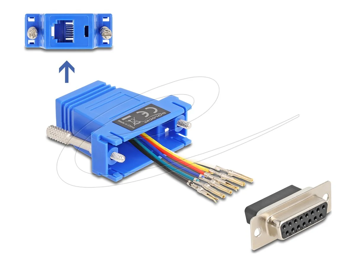 DELOCK D-Sub 15 Pin Buchse zu RJ12 Buch