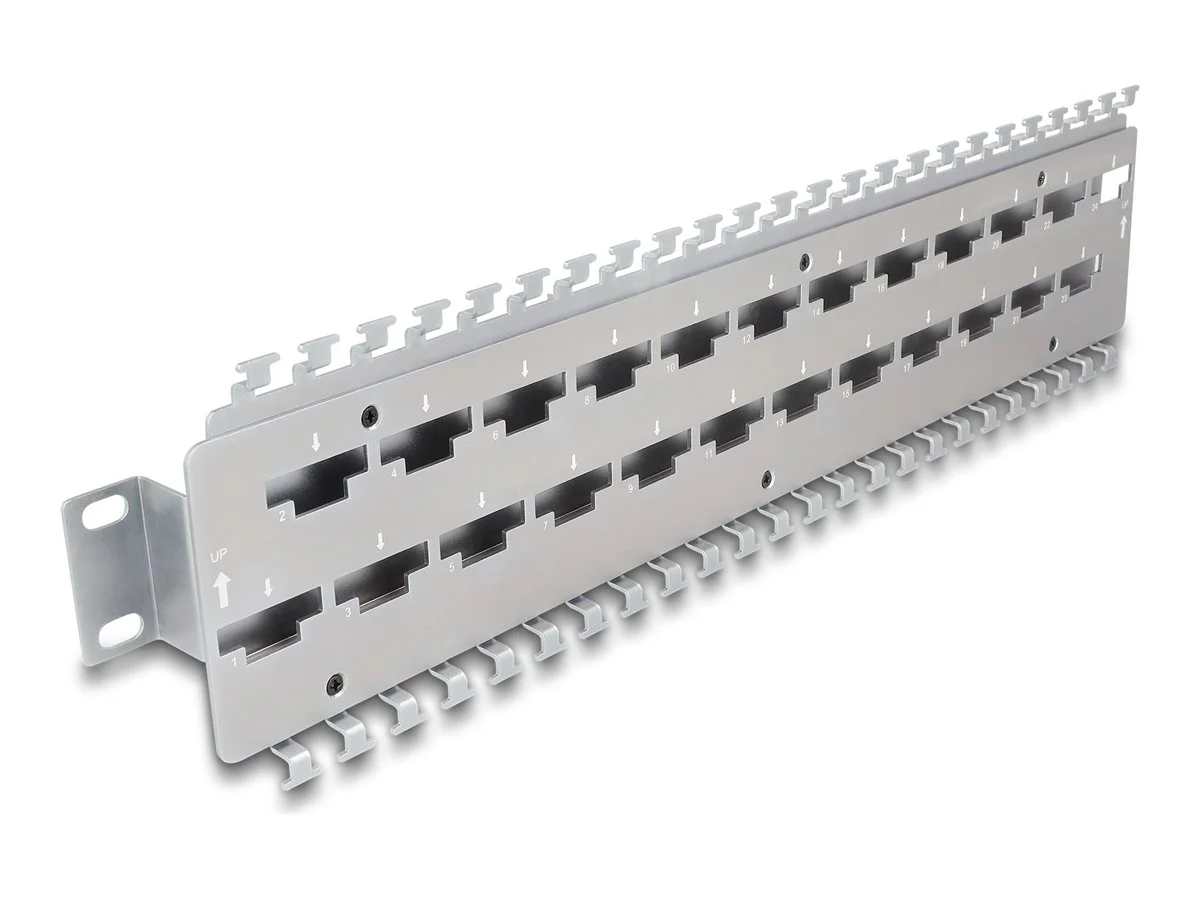 DELOCK 48,26cm Kabelabfangschiene 24Port