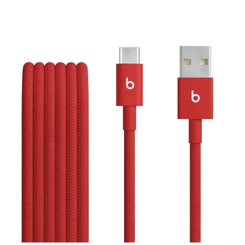 Beats USB-A to USB-C Woven Cable (1.5 M) Rapid Red