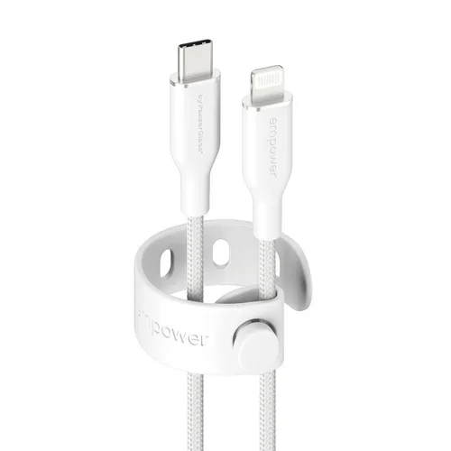 Racing 60W USB-C to Lightning Cable USB 2.0 1.2M Silver White