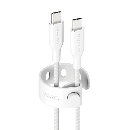 Racing 60W USB-C to USB-C Cable USB 2.0 1.2M Silver White