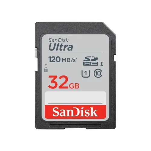 Sandisk Ultra 32GB SDHC Memory Card 120MB/S 3-Pack