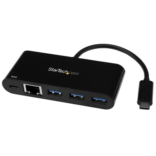 3PT USB 3.0 C Hub + Gbe PD 2.0 2.0 - Type C to 3X A - USB 3.0