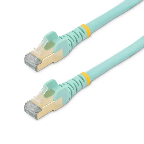Patch Cable CAT6A 1M Aqua STP 10GBIT/S M/M Snagless