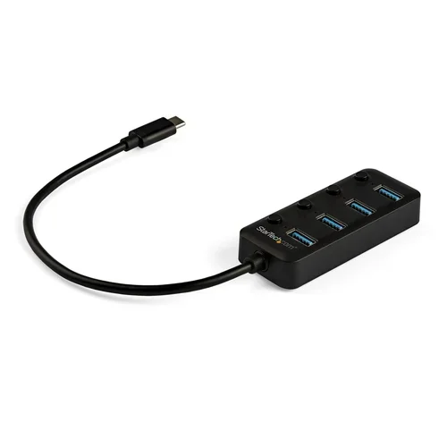 4-Port USB C Hub With on/Off Individual on/Off Switches