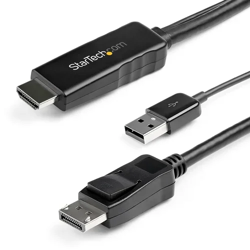 4K HDMI to DisplayPort Cable 4K 30HZ - USB-Powered