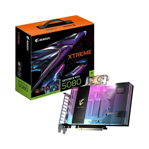 Giga VGA 16GB RTX5080 Aorusx WB-16G 3xDP/HDMI Aorus Geforce RTX 5080 Xtreme Waterforce WB 16G