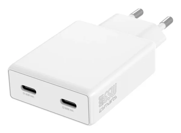 4smarts Charger PDPlug Slim Dual 65W GaN 2C white