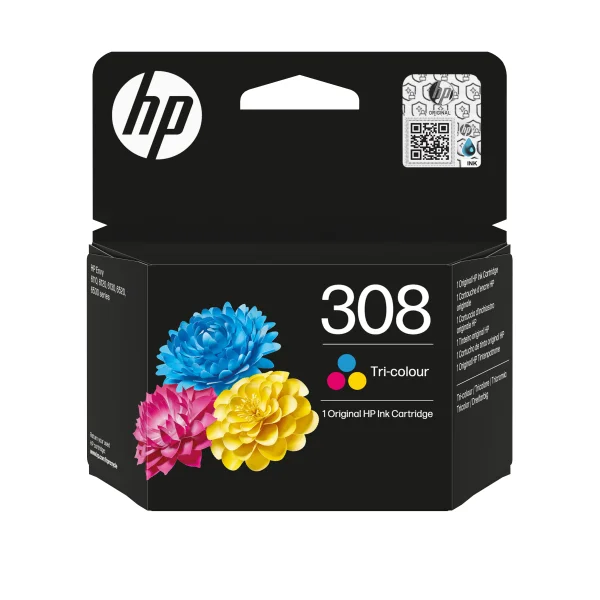 HP 308 Tri-Color Original Ink Cartridge