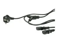 VALUE Y-Netzanschlusskabel schwarz 2m