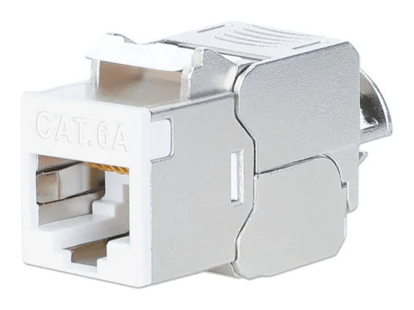 INT Cat6a 10G STP Keystone-Modul weiss