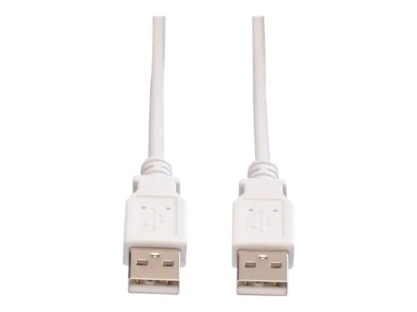 VALUE USB 2.0 Kabel Typ A-A weiss 0,8m