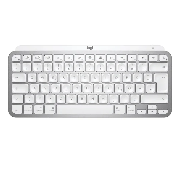 Logitech MX Keys Mini For Mac Minimalist Wireless Illuminated Keyboard Tastatur Bluetooth QWERTY Englisch Weiß