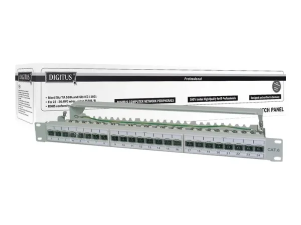 DIGITUS Patch Panel 48,3cm 24Port Cat6a