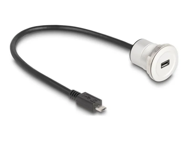 DELOCK USB 2.0 Micro-B Einbaubuchse mit