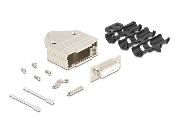 DELOCK Sub-D Steckergehäuse 15 Pin aus M