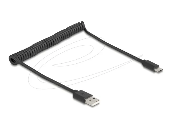 DELOCK USB2.0Spiralkabel USB Typ-A 0,45m