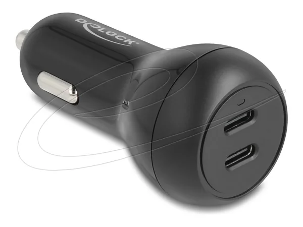 DELOCK Kfz Ladeadapter 2 x USB Type-C