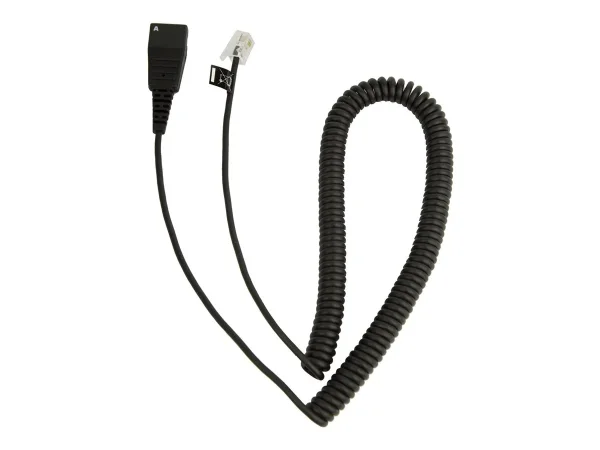 JABRA QD Cord to RJ10 coiled 0.5-2m