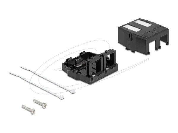 DELOCK Keystone Leergehäuse 2 Port mit m