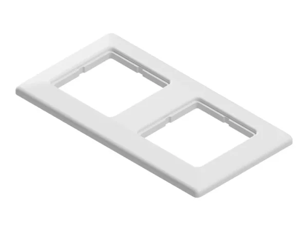 EASYLAN Abdeckrahmen zweifach RAL 9010