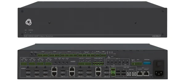 VS-88UT – Universal-Präsentationssystem mit 8x8 4K60 4:2:0 HDMI/HDBT 2.0 Matrixschalter, Master-Raum-Controller, PoE & Endverstärker