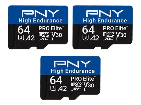 PNY microSD Pro Elite HE 64GB Trple Pack
