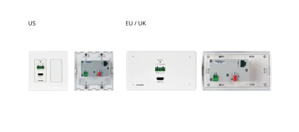 WP-789R/US-D(W) – US–D–size Wall−Plate Receiver with White Decora® Design Frame