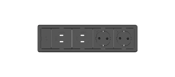 T-IN4-FRAME-W – Table In-Surface, Baseline, White Frame Rectangle, 4 modules. Includes –White locking device