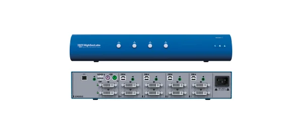 DK42D-3 – HighSecLabs Sicherer Dual Head 4 Port 4K30 UHD DVI-I KVM-Switch