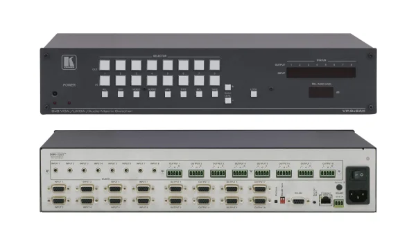 VP-8x8AK – 8x8 Matrixschalter für Computergrafikvideo und Stereo-Audio