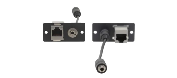 WA-45 (G) – Wall-Plate Einsatz - RJ-45 und 3^5 mm - grau