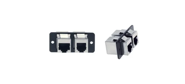 W1145 (G) – Wall Plate Einsatz - RJ-45 und RJ-11 - grau
