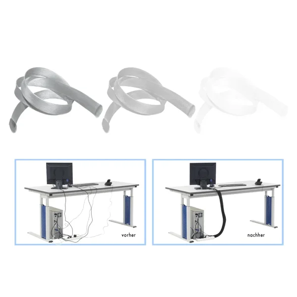 Geflechtschlauch 20-40mmm, geschl. silber