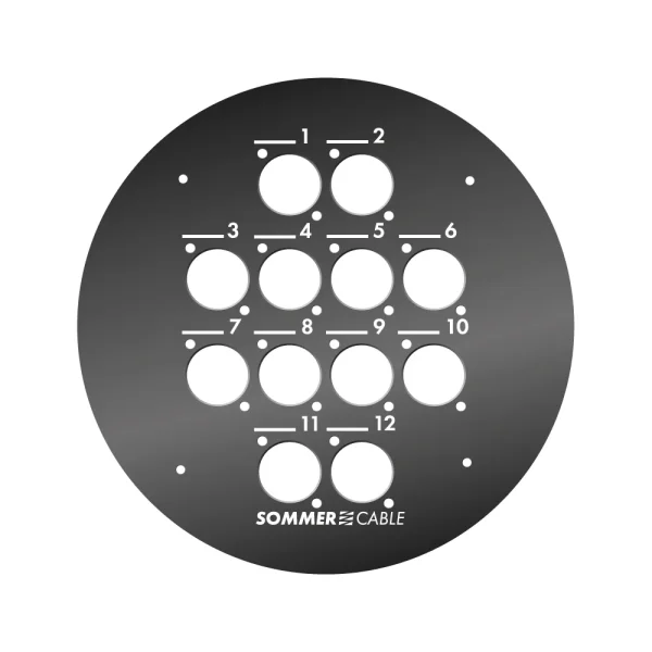 Frontblech 12 Bohrungen f. Kabeltrommel