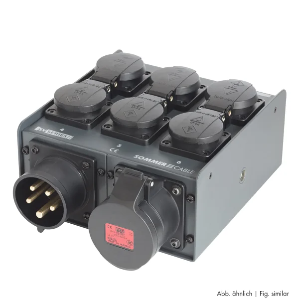 Schukoverteiler 6fach, CEE5 16A, UK