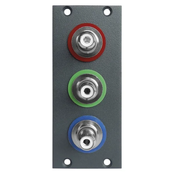 SYSBOXX Frontblech 2HE, 1BE, 3xRCA (rgb)