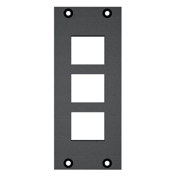 SYSBOXX-Frontblech 2HE 1BE 3xKeystone