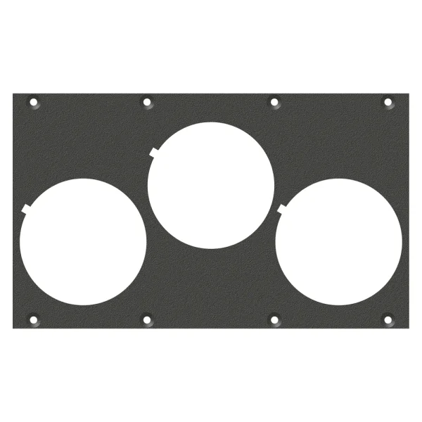 SYSBOXX-Frontblech 2HE 4BE 3 x SCHUKO