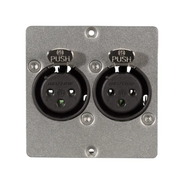 SYSWALL50 2xXLR fem. -> Klemmblock