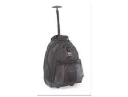 ROLLING BACKPAC BLACK NYLON