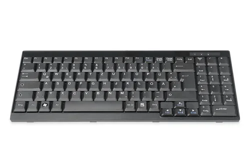 KEYBOARD SUITABLE TFT CONSOLES BLACK WIRED GERMAN LAYOUT