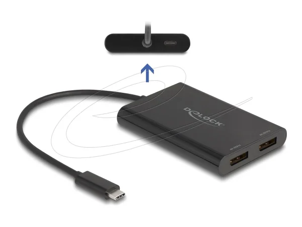 DELOCK Adapter USB Type-C zu 2 x DP