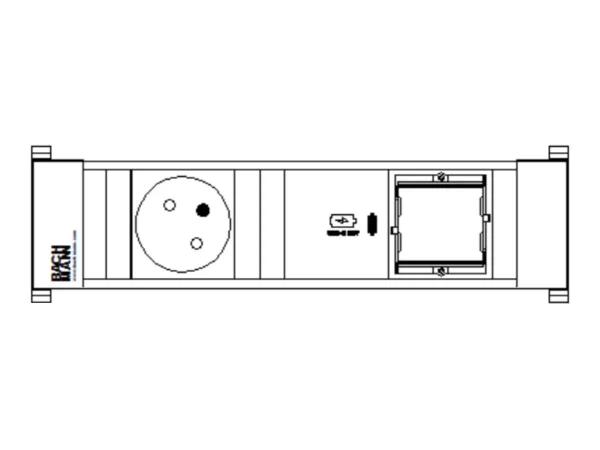 BACHMANN POWER FRAME S 1xUTE 1xUSB C 30W