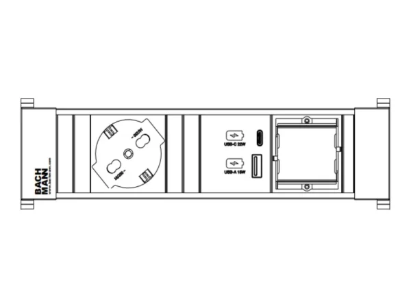 BACHMANN POWER FRAME S 1xP40 USB A&C 22W