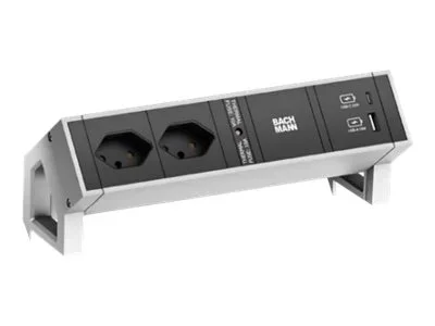 BACHMANN DESK2 2xCH 1xUSB A/C 22W 0,2m