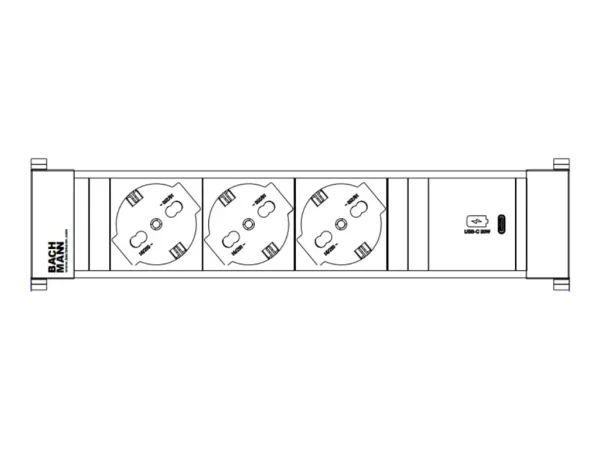 BACHMANN POWER FRAME M 3xP40 1xUSB C 30W
