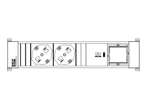 BACHMANN POWER FRAME M 2xP40 1xUSB C 30W